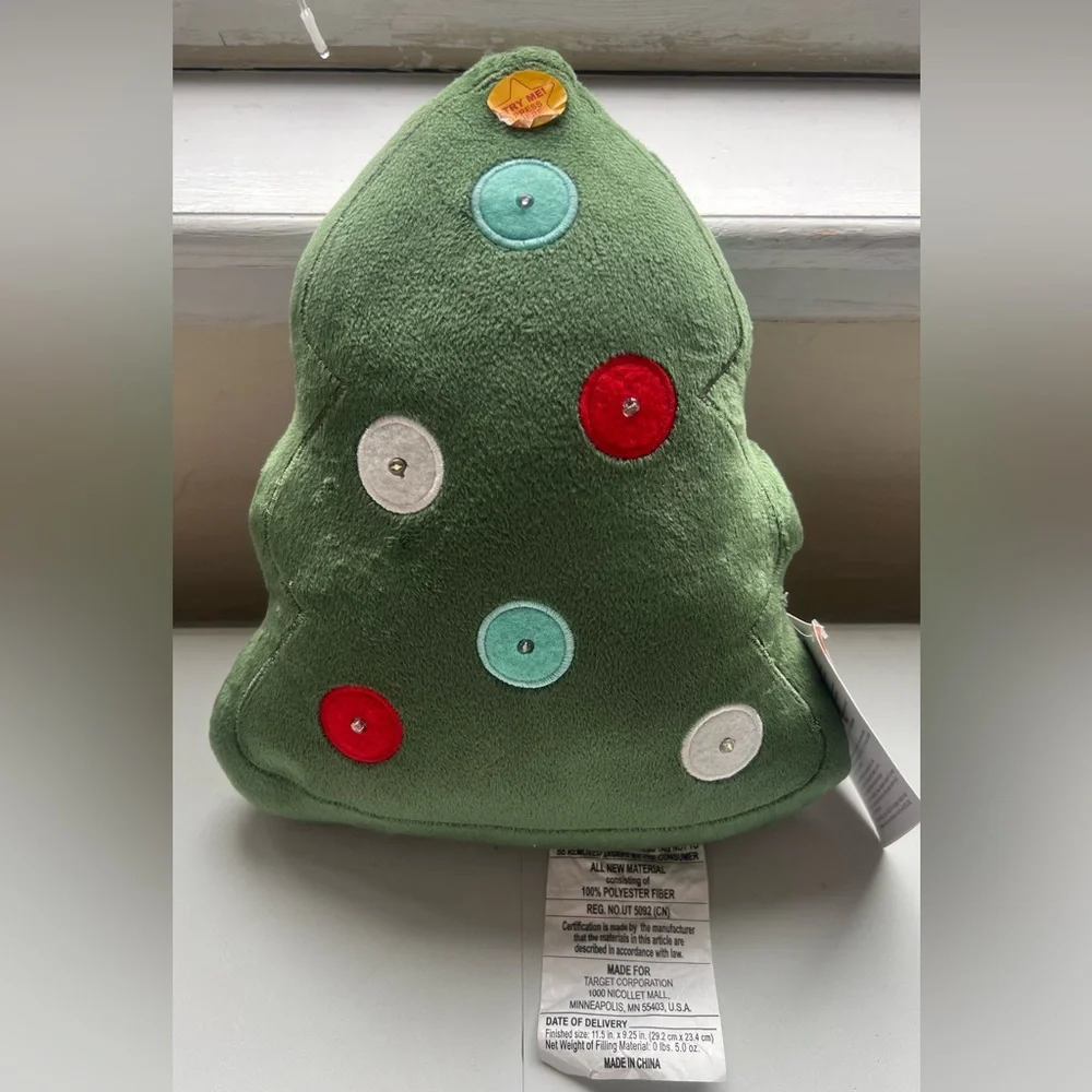 Bullseye Playground LED Christmas Tree Pillow